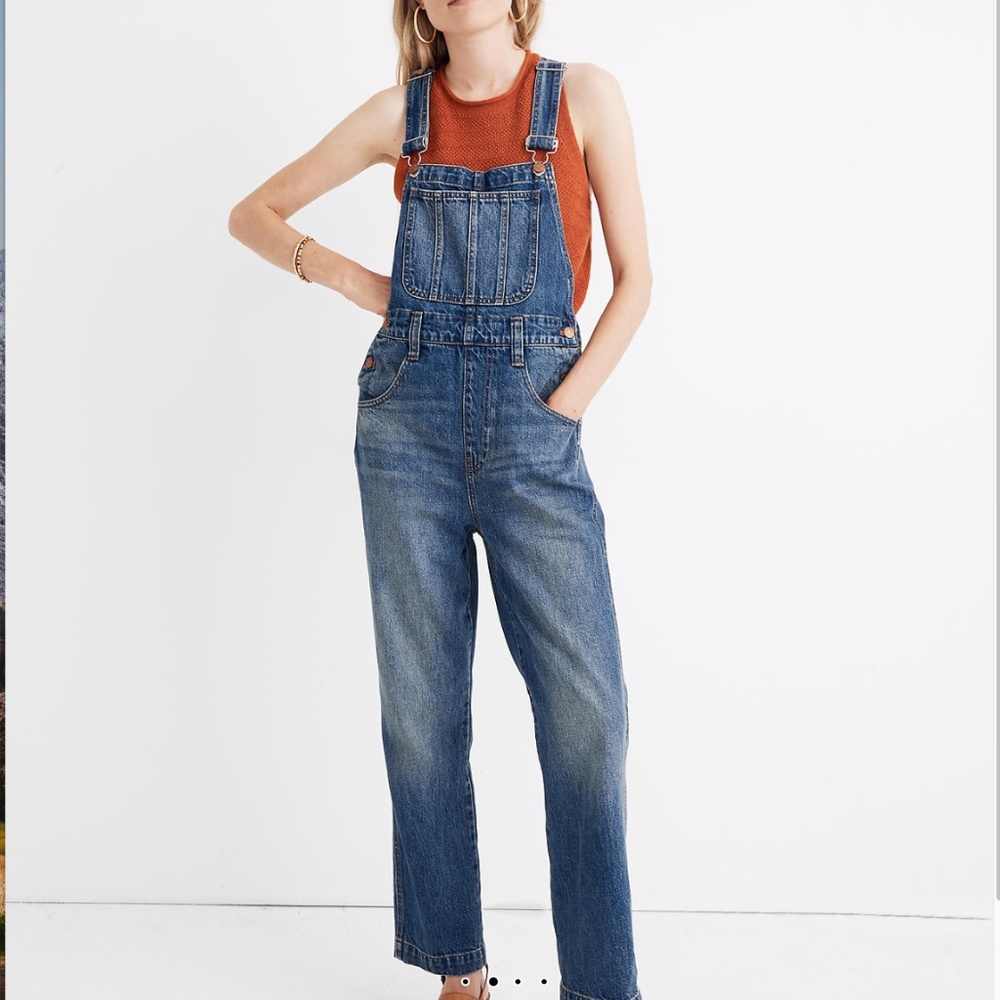 Madewell Straight-Leg Overalls in Elmridge Wash Sz S